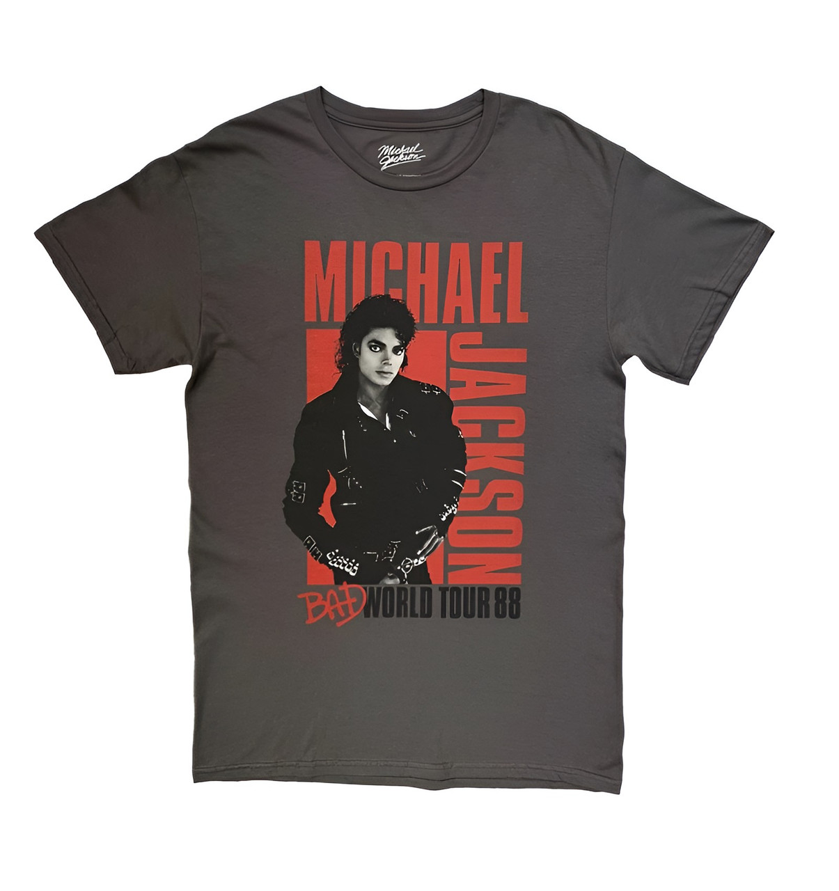 Michael Jackson Bad World Tour '88 T-Shirt Gray - Merch2rock